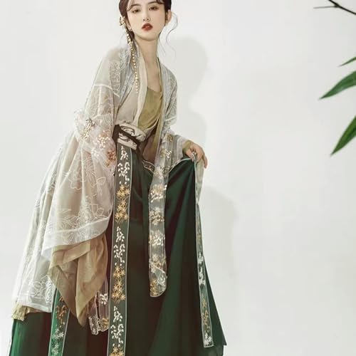 INSTR Hanfu Kleid für Damen, alte chinesische traditionelle Stickerei, Hanfu, weibliche Fee, Cosplay, Kostüm, Sommerkleid, blau, Hanfu von INSTR