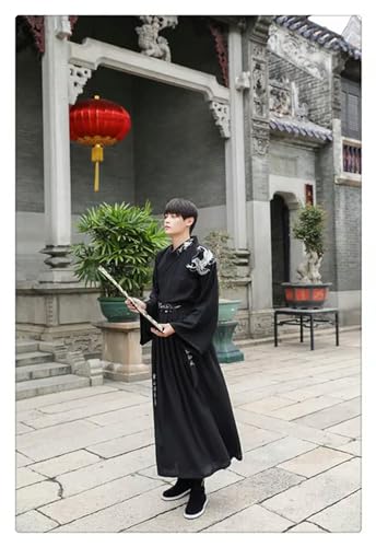 INSTR Hanfu-Set für Paare, traditionelles chinesisches Kostüm, für Halloween, Cosplay-Kostüm, Schwarz von INSTR