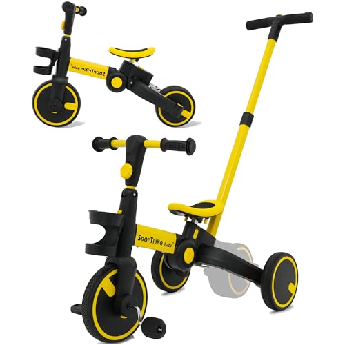 SporTrike 3-in-1 Dreirad ab 1 Jahr mit Schubstange - Laufrad ab 1, 2, 3, 4 Jahre für Kinder - Baby Fahrrad, Dreiräder mit Höhenverstellung und Abnehmbaren Pedalen SporTrike 3-in-1 Dreirad ab 1 Jahr mit Schubstange - Laufrad ab 1, 2, 3, 4 Jahre für Kinder - Baby Fahrrad, Dreiräder mit Höhenverstellung und Abnehmbaren Pedalen von INTAKO