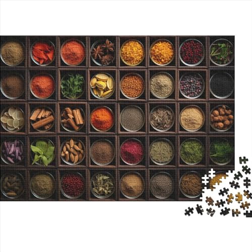 1000 Stück Colourful Spices Puzzles Für Erwachsene Impossible Puzzle 1000 Teiliges Puzzle Lernspiel Spielzeug Geschenk 1000pcs (75x50cm) von INTCHE