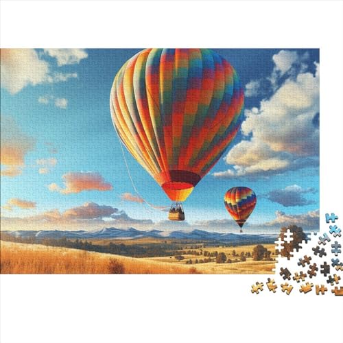1000 Stück Hot Air Balloon Puzzles Für Erwachsene Impossible Puzzle 1000 Teiliges Puzzle Lernspiel Spielzeug Geschenk 1000pcs (75x50cm) von INTCHE