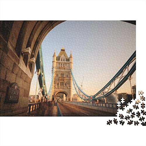 1000 Stück London Bridge Puzzles Für Erwachsene Impossible Puzzle 1000 Teiliges Puzzle Lernspiel Spielzeug Geschenk 1000pcs (75x50cm) von INTCHE