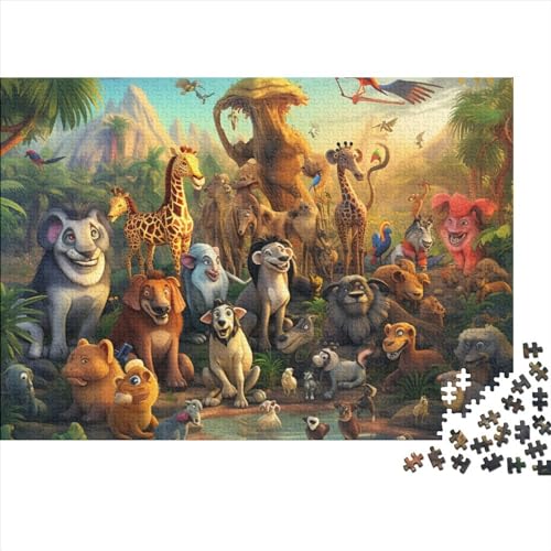 Animal World Puzzle 1000 Impossible Teile Puzzle Für Erwachsene Puzzle DIY Holzpuzzle Geschicklichkeitsspiel Für Die Ganze Familie 1000pcs (75x50cm) von INTCHE