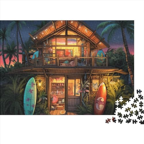 Beach Shop Puzzle 1000 Teile Erwachsene Puzzle DIY Jigsaw Puzzle Holzpuzzle Für Die Ganze Familie Intellektuelles Herausforderungsspiel 1000pcs (75x50cm) von INTCHE