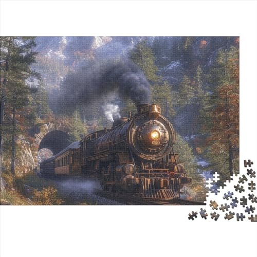 Dream Train (31) Puzzle 1000 Teile Erwachsenenpuzzle Puzzle Holzpuzzle Geschicklichkeitsspiel Für Die Ganze Familie Intellektuelles 1000pcs (75x50cm) von INTCHE