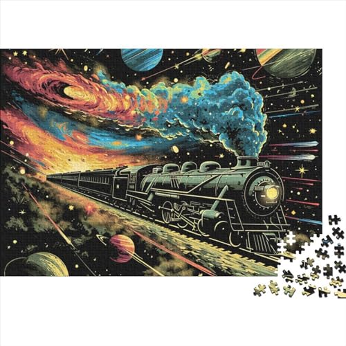 Dream Train (34) Puzzle 1000 Teile Erwachsenenpuzzle Puzzle Holzpuzzle Geschicklichkeitsspiel Für Die Ganze Familie Intellektuelles 1000pcs (75x50cm) von INTCHE