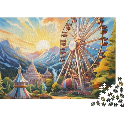 Ferris Wheel Puzzle 1000 Teile ErwachsenePuzzle Impossible Puzzle DIY Puzzle Geschicklichkeitsspiel Für Die Ganze Familie 1000pcs (75x50cm) von INTCHE