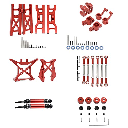 INTCHE Metall-Upgrade-ZubehöR-Kit für 1/10 2WD-Serie Ruckus Torment Circuit RC-Auto-Upgrade-Teile, Rot von INTCHE