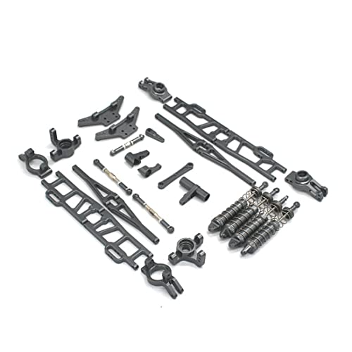 INTCHE Metall Upgrade ZubehöR Set Lenkblock StoßDäMpfer Querlenker für 104009 12402-A RC Auto, von INTCHE