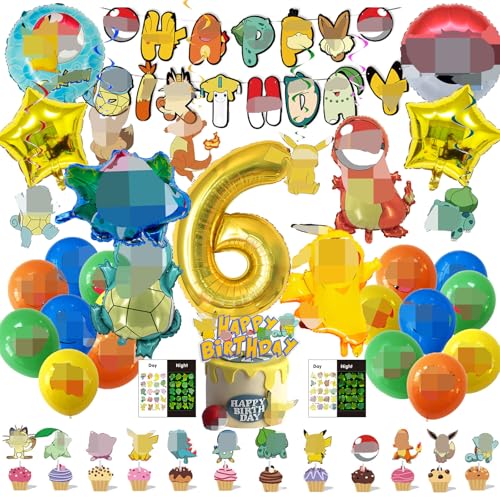 Kinder Geburtstag Party Set, 6 Jahre Kinder Geburtstagsdeko, Tortendeko Cake Topper Set, Kindergeburtstag Deko, Birthday Decorations Set Kinder Geburtstag Party Set, 6 Jahre Kinder Geburtstagsdeko, Tortendeko Cake Topper Set, Kindergeburtstag Deko, Birthday Decorations Set von JEXHBFD