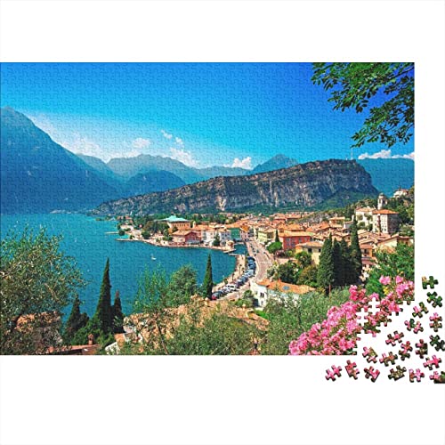 Lake Garda Puzzle 1000 Teile ErwachsenePuzzle Impossible Puzzle Landscapes DIY Puzzle Geschicklichkeitsspiel Für Die Ganze Familie 1000pcs (75x50cm) von INTCHE
