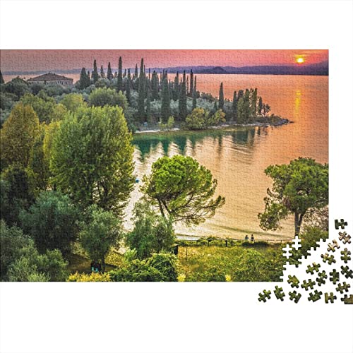 Lake Garda Puzzle 1000 Teile ErwachsenePuzzle Impossible Puzzle Landscapes DIY Puzzle Geschicklichkeitsspiel Für Die Ganze Familie 1000pcs (75x50cm) von INTCHE