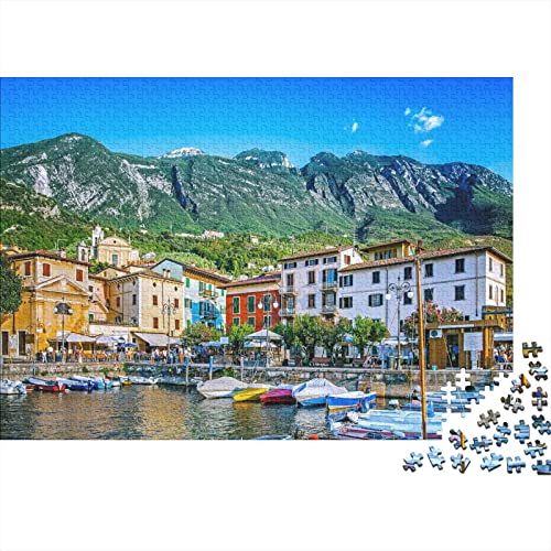 Lake Garda Puzzle 1000 Teile ErwachsenePuzzle Impossible Puzzle Landscapes DIY Puzzle Geschicklichkeitsspiel Für Die Ganze Familie 500pcs (52x38cm) von INTCHE