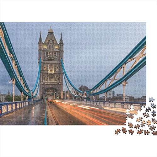 London Bridge Puzzle 1000 Teile Erwachsene Puzzle DIY Jigsaw Puzzle Holzpuzzle Für Die Ganze Familie Intellektuelles Herausforderungsspiel 1000pcs (75x50cm) von INTCHE