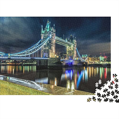 London Bridge Puzzle 1000 Teile Erwachsene Puzzle DIY Jigsaw Puzzle Holzpuzzle Für Die Ganze Familie Intellektuelles Herausforderungsspiel 500pcs (52x38cm) von INTCHE