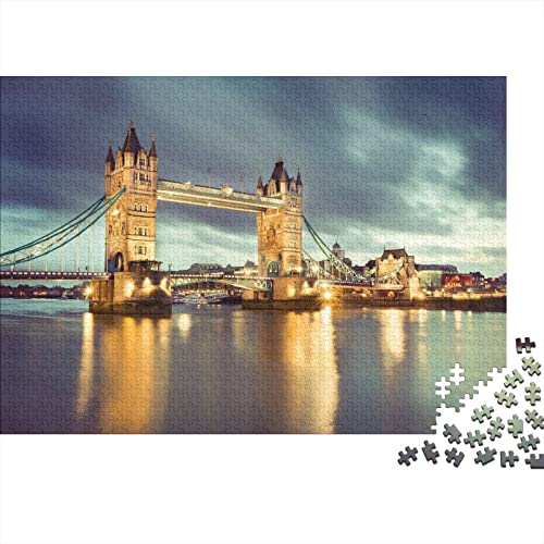 London Bridge Puzzle 1000 Teile Erwachsenenpuzzle Puzzle Holzpuzzle Geschicklichkeitsspiel Für Die Ganze Familie Intellektuelles 1000pcs (75x50cm) von INTCHE