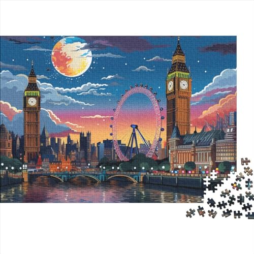 London Cityscape Puzzle 1000 Teile ErwachsenePuzzle Impossible Puzzle DIY Puzzle Geschicklichkeitsspiel Für Die Ganze Familie 1000pcs (75x50cm) von INTCHE