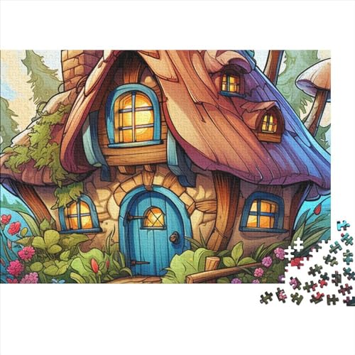 Mountain Village Cottage Puzzle 1000 Teile Erwachsenenpuzzle Puzzle Holzpuzzle Geschicklichkeitsspiel Für Die Ganze Familie Intellektuelles 300pcs (40x28cm) von INTCHE