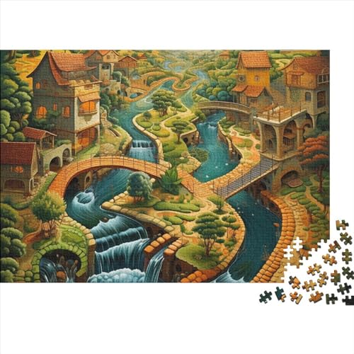 Paradise (21) Puzzle 1000 Impossible Teile Puzzle Für Erwachsene Puzzle DIY Holzpuzzle Geschicklichkeitsspiel Für Die Ganze Familie 1000pcs (75x50cm) von INTCHE