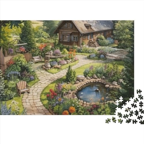 Rustic Cottage Puzzle 1000 Teile ErwachsenePuzzle Impossible Puzzle DIY Puzzle Geschicklichkeitsspiel Für Die Ganze Familie 1000pcs (75x50cm) von INTCHE