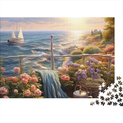 Sunset Over The Harbour Puzzle 1000 Teile Erwachsene Puzzle DIY Jigsaw Puzzle Holzpuzzle Für Die Ganze Familie Intellektuelles Herausforderungsspiel 1000pcs (75x50cm) von INTCHE