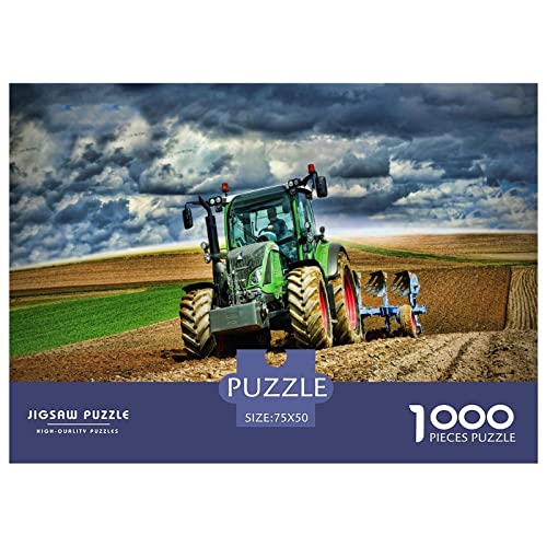 Tractors Puzzle 1000 Impossible Teile Puzzle Für Erwachsene Puzzle DIY Holzpuzzle Geschicklichkeitsspiel Für Die Ganze Familie 1000pcs (75x50cm) von INTCHE