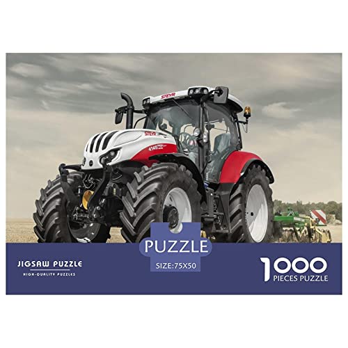 Tractors Puzzle 1000 Teile ErwachsenePuzzle Impossible Puzzle DIY Puzzle Geschicklichkeitsspiel Für Die Ganze Familie 1000pcs (75x50cm) von INTCHE