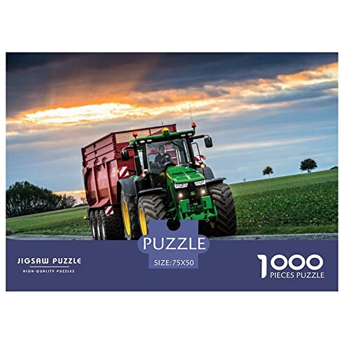 Tractors Puzzle 1000 Teile Erwachsenenpuzzle Puzzle Holzpuzzle Geschicklichkeitsspiel Für Die Ganze Familie Intellektuelles 1000pcs (75x50cm) von INTCHE