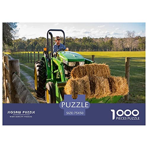 Tractors Puzzle 1000 Teile Erwachsenenpuzzle Puzzle Holzpuzzle Geschicklichkeitsspiel Für Die Ganze Familie Intellektuelles 1000pcs (75x50cm) von INTCHE