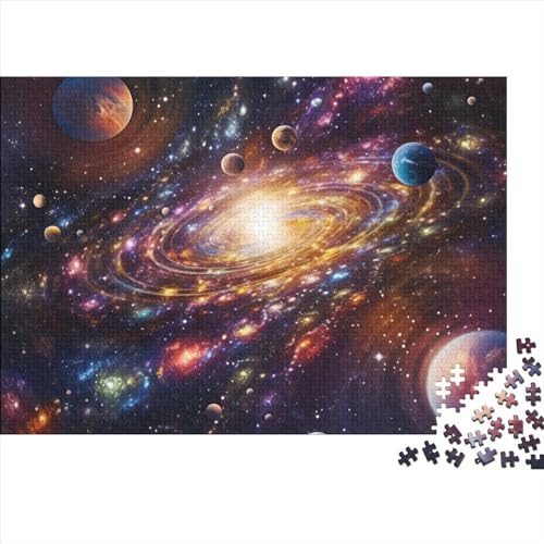 Universe Planet Puzzle 1000 Teile Erwachsenenpuzzle Puzzle Holzpuzzle Geschicklichkeitsspiel Für Die Ganze Familie Intellektuelles 300pcs (40x28cm) von INTCHE