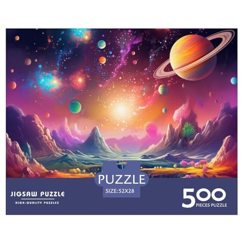 Universe Planet Puzzle 1000 Teile Erwachsenenpuzzle Puzzle Holzpuzzle Geschicklichkeitsspiel Für Die Ganze Familie Intellektuelles 500pcs (52x38cm) von INTCHE