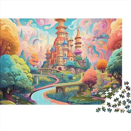 Wonderland Puzzle 1000 Teile ErwachsenePuzzle Impossible Puzzle DIY Puzzle Geschicklichkeitsspiel Für Die Ganze Familie 300pcs (40x28cm) von INTCHE