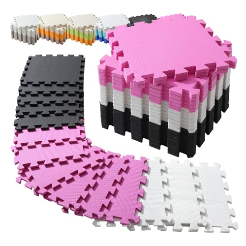 INTOMENG Puzzlematte 20PCS (30x30 cm) Eva Schaumstoffmatte, Krabbelmatte Baby & Bodenschutzmatte - Rutschfester Stoßdämpfung, Leicht zu Reinigen, Für Kinderzimmer, Spielbereich, Fitnessraum von INTOMENG