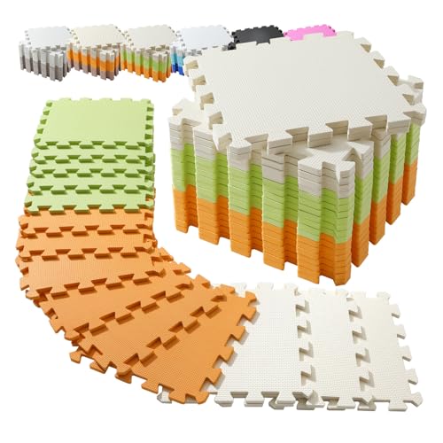 INTOMENG Puzzlematte Interlocking Eva Bodenschutzmatte für Fitnessgeräte & Baby, Weiche Krabbelmatte, Leicht Kombinierbar & Reinigbar - Für Zuhause, Gym, Spielbereich (20 Stück, 117x146x1 cm) von INTOMENG