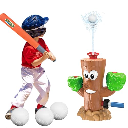 2 in 1 Water Sprinkler Toy, Wassersprinkler Spielzeug, Schneckentempo Bäumeform Sprinkler, Sommer Wasserspielzeug für Rasen Garten, Wasserspielzeug mit Baseball und Schläger von INUIYBU