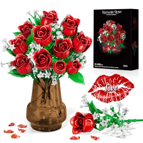 INVITOP Rose Blumen Bausteine Bausatz, Blumenstrauß Bausteine Sets, Künstliche Blumen für Einzigartige Geschenkidee für Mama, Freundin und Mädchen 6 7 8 9 10 11 12+, Vase Nicht Enthalten INVITOP Rose Blumen Bausteine Bausatz, Blumenstrauß Bausteine Sets, Künstliche Blumen für Einzigartige Geschenkidee für Mama, Freundin und Mädchen 6 7 8 9 10 11 12+, Vase Nicht Enthalten von INVITOP