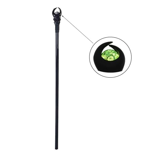 IOEUIWP Anime Halloween LED Licht Zauberstab Zepter Wizard Mitarbeiter Böse Hexe Cosplay Spazierstock Cane Prop Zubehör Party Cosplay-Kostüm-Zubehö(Color 2) von IOEUIWP