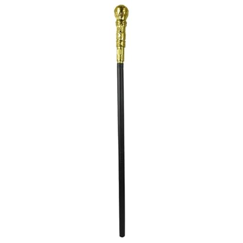 IOEUIWP Cobras Staff Snake Walking Stick Cane Pimp CaneStaff Scepter Rollenspiel Kostüm Requisiten Cosplay-Kostüm-Zubehö(Golden Round Head) von IOEUIWP
