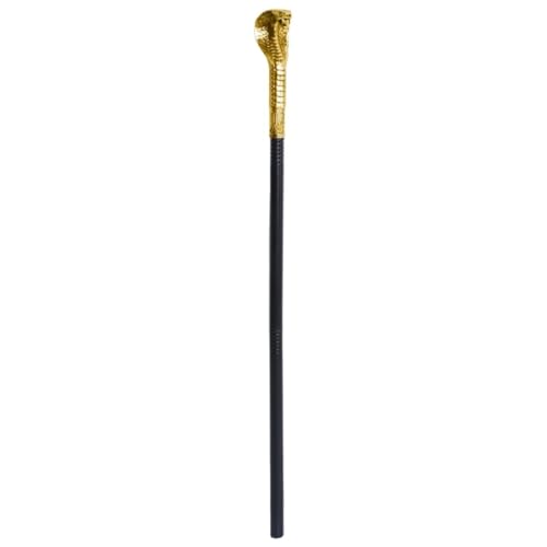 IOEUIWP Cobras Staff Snake Walking Stick Cane Pimp CaneStaff Scepter Rollenspiel Kostüm Requisiten Cosplay-Kostüm-Zubehö(Golden Snake Head) von IOEUIWP