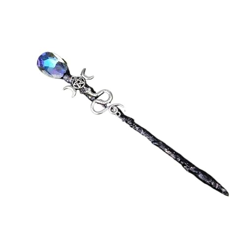 IOEUIWP Dreifachmond Schlange Hexenstab Zauberstab Kristall Fee Zauberstäbe Pagan Staff Schmuck Cosplay-Kostüm-Zubehö IOEUIWP Dreifachmond Schlange Hexenstab Zauberstab Kristall Fee Zauberstäbe Pagan Staff Schmuck Cosplay-Kostüm-Zubehö von IOEUIWP
