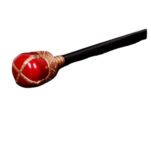 IOEUIWP Kreative Kinder Erwachsene König Königin Prinz Zepter Cosplay Requisiten Fee Zauberstab Party Halloween Kostüm Weihnachten Cosplay-Kostüm-Zubehö(Gold red) von IOEUIWP