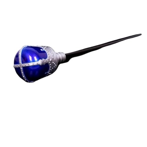 IOEUIWP Kreative Kinder Erwachsene König Königin Prinz Zepter Cosplay Requisiten Fee Zauberstab Party Halloween Kostüm Weihnachten Cosplay-Kostüm-Zubehö(Silver Blue) von IOEUIWP