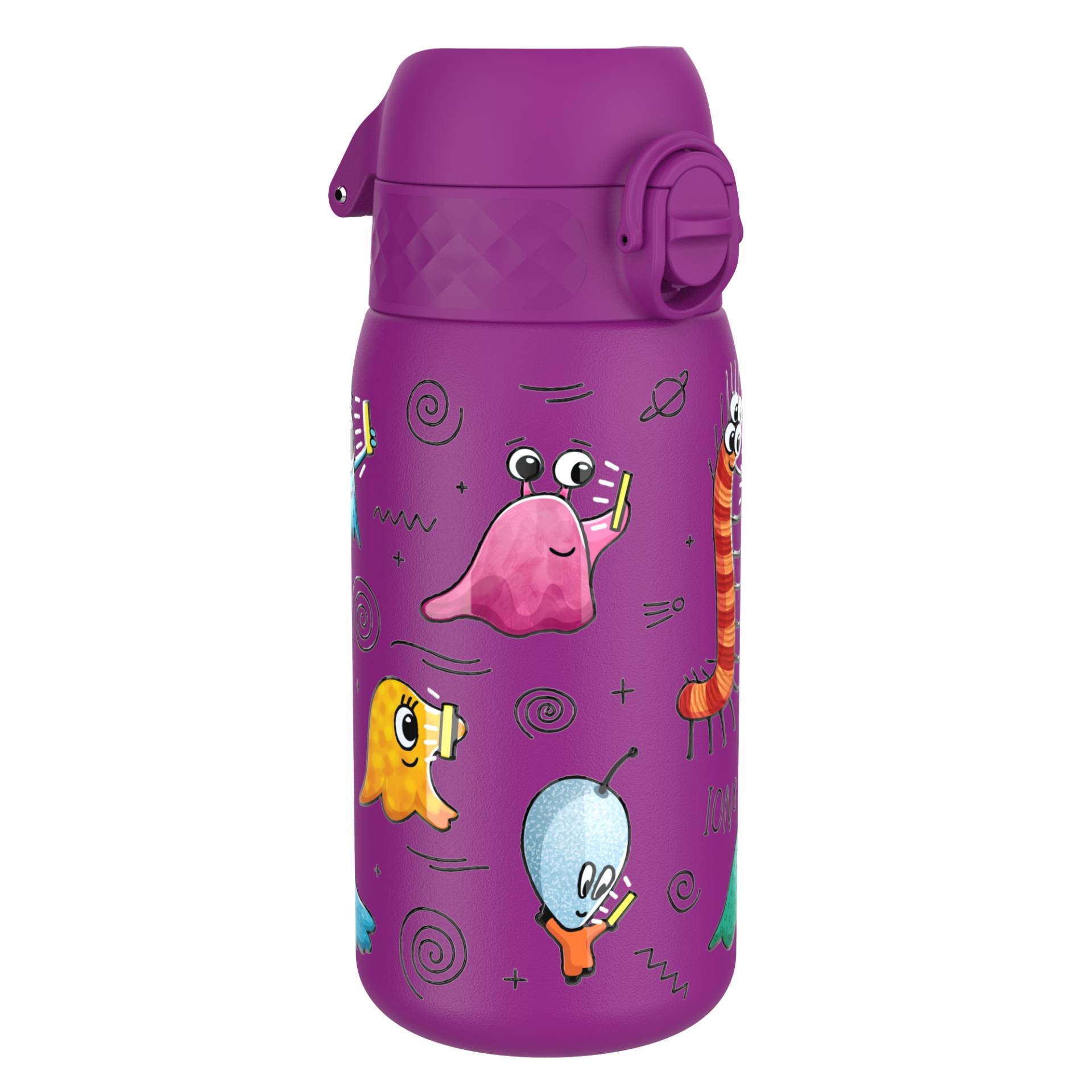 ion8 Kinder-Wasserflasche Edelstahl 400 ml lila von ION8