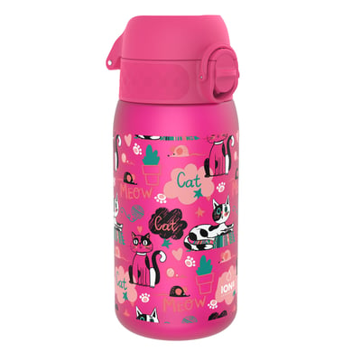 ion8 Kindertrinkflasche auslaufsicher 350 ml Katzen / pink von ION8