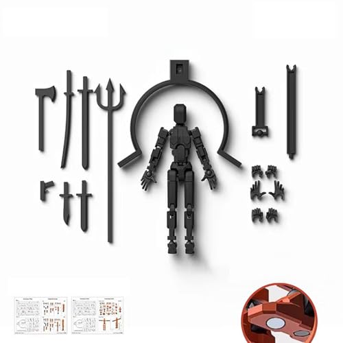 T13 Action-Figure-Set 3D-Druckete Gelenke Magnetische Action-Figur Schwarz für Erwachsene oder Sammlerfiguren mit(14+ Jahre alt) Schwarz von IOO6Z8SY