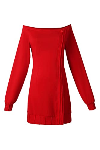 IOONCHI Anime Yor Forger Cosplay Kostüm Täglich Rot Pullover Komplettes Set mit Stirnband und Ohrringen Halloween Karneval Cosplay Uniform Weiblich IOONCHI Anime Yor Forger Cosplay Kostüm Täglich Rot Pullover Komplettes Set mit Stirnband und Ohrringen Halloween Karneval Cosplay Uniform Weiblich von IOONCHI