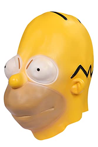 IOONCHI Homer Simpson Maske Volllatex Halloween Maske Erwachsene Maskerade Halloween Party Kostüm Requisiten von IOONCHI