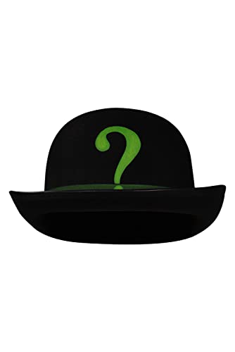 IOONCHI Riddler Hut Erwachsene Edward Nygma Kostüm Zubehör Schwarz Bowler Fragezeichen Hut IOONCHI Riddler Hut Erwachsene Edward Nygma Kostüm Zubehör Schwarz Bowler Fragezeichen Hut von IOONCHI