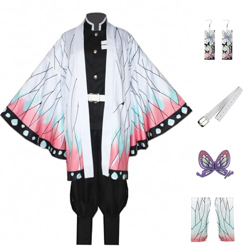 IOPBOT Kimonos Cosplay-Kostüme für Erwachsene, Damen, Mädchen, Anime, japanischer Kimono, Robe, Halloween-Outfit mit Zubehör (Lila, M) von IOPBOT