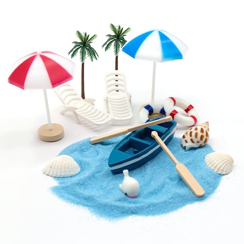 IOPJLK Strand Deko Miniatur Set,16 Stück Strand-Miniaturlandschaft Dekoration,Sommer Strand Mikrolandschaft Con Muscheln Deko Sonnenschirm Miniliegestuhl Set für DIY Miniatur Deko Garten Dekoration IOPJLK Strand Deko Miniatur Set,16 Stück Strand-Miniaturlandschaft Dekoration,Sommer Strand Mikrolandschaft Con Muscheln Deko Sonnenschirm Miniliegestuhl Set für DIY Miniatur Deko Garten Dekoration von IOPJLK